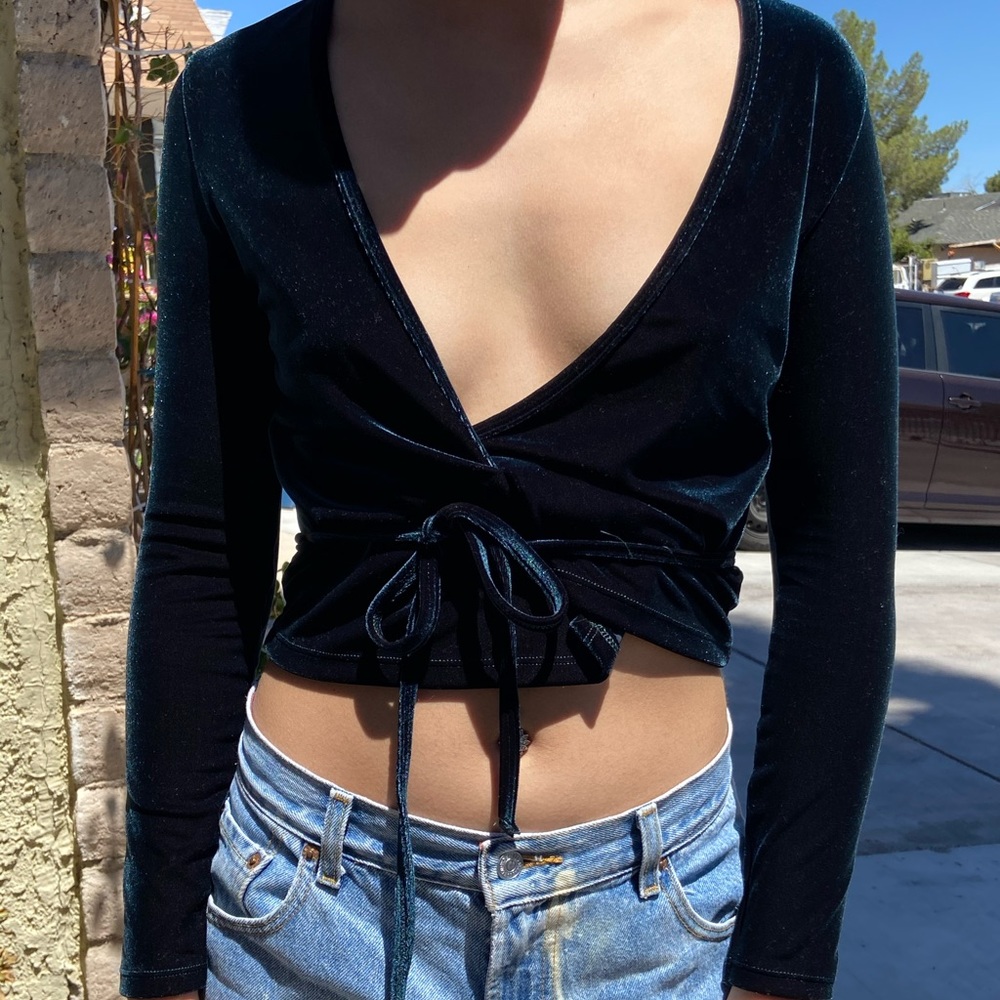 American Apparel Velvet Wrap Shirt